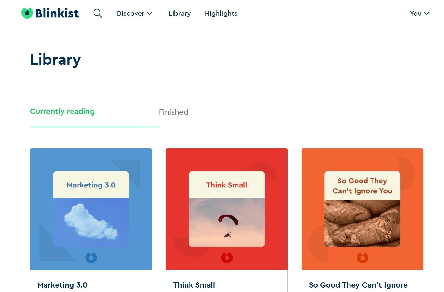 Blinkist library web