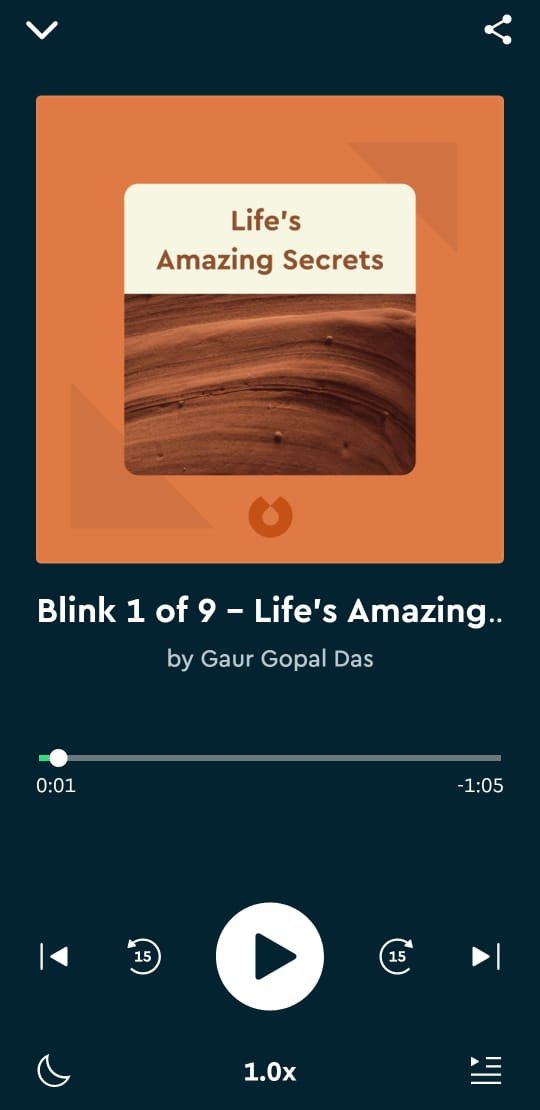 listening to blinks in blinkist