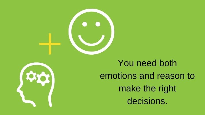 You need both emotions and reason to make the right decisions