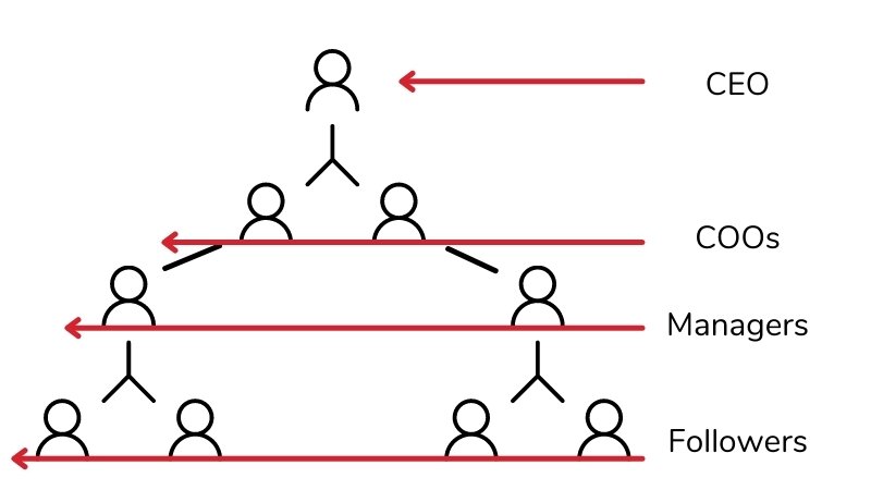 conventional organizational hierarchy