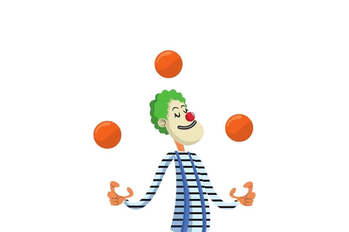 juggler juggling balls