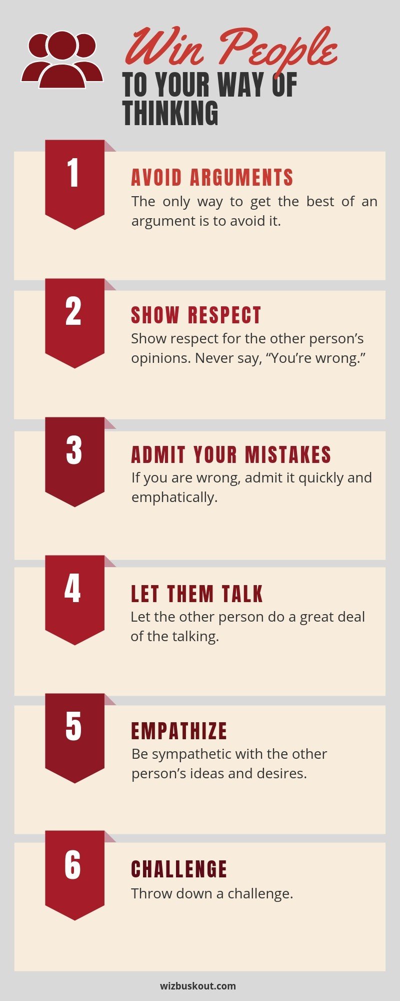 win people to your way of thinking infographic